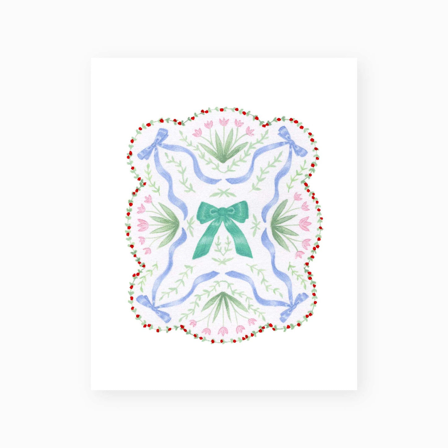 Bows & Blooms Art Print