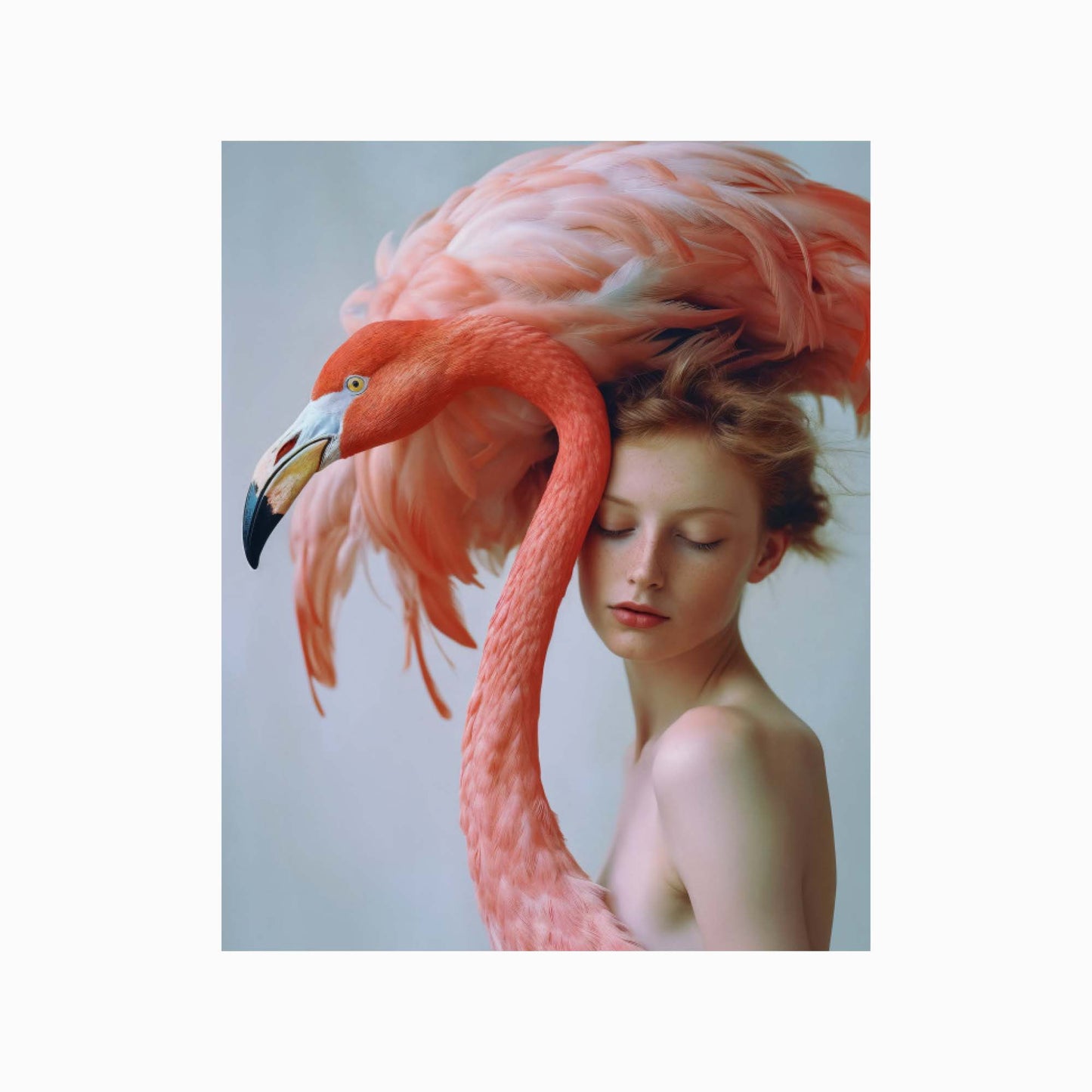 Flamingorphosis Art Print