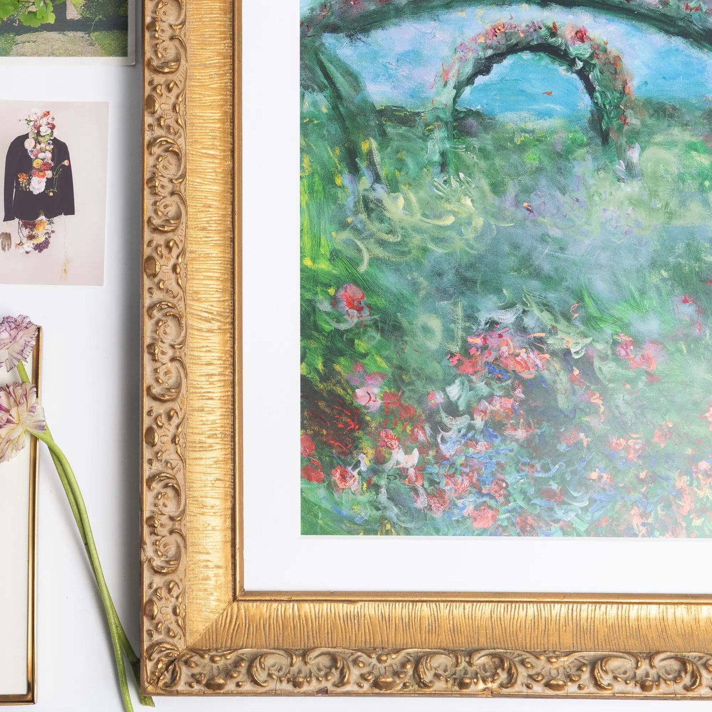 Monet Frame Featuring Garden In Bloom By Kim Ahonoukoun