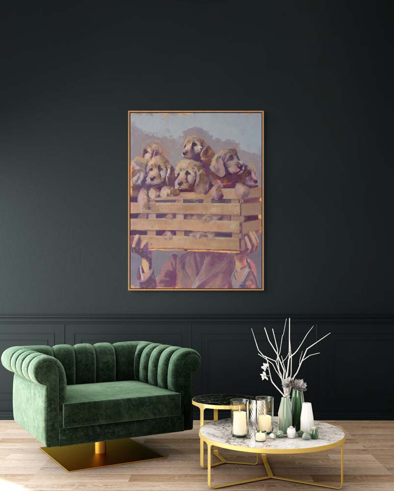 Basket of Puppies by Alicia Hobbs