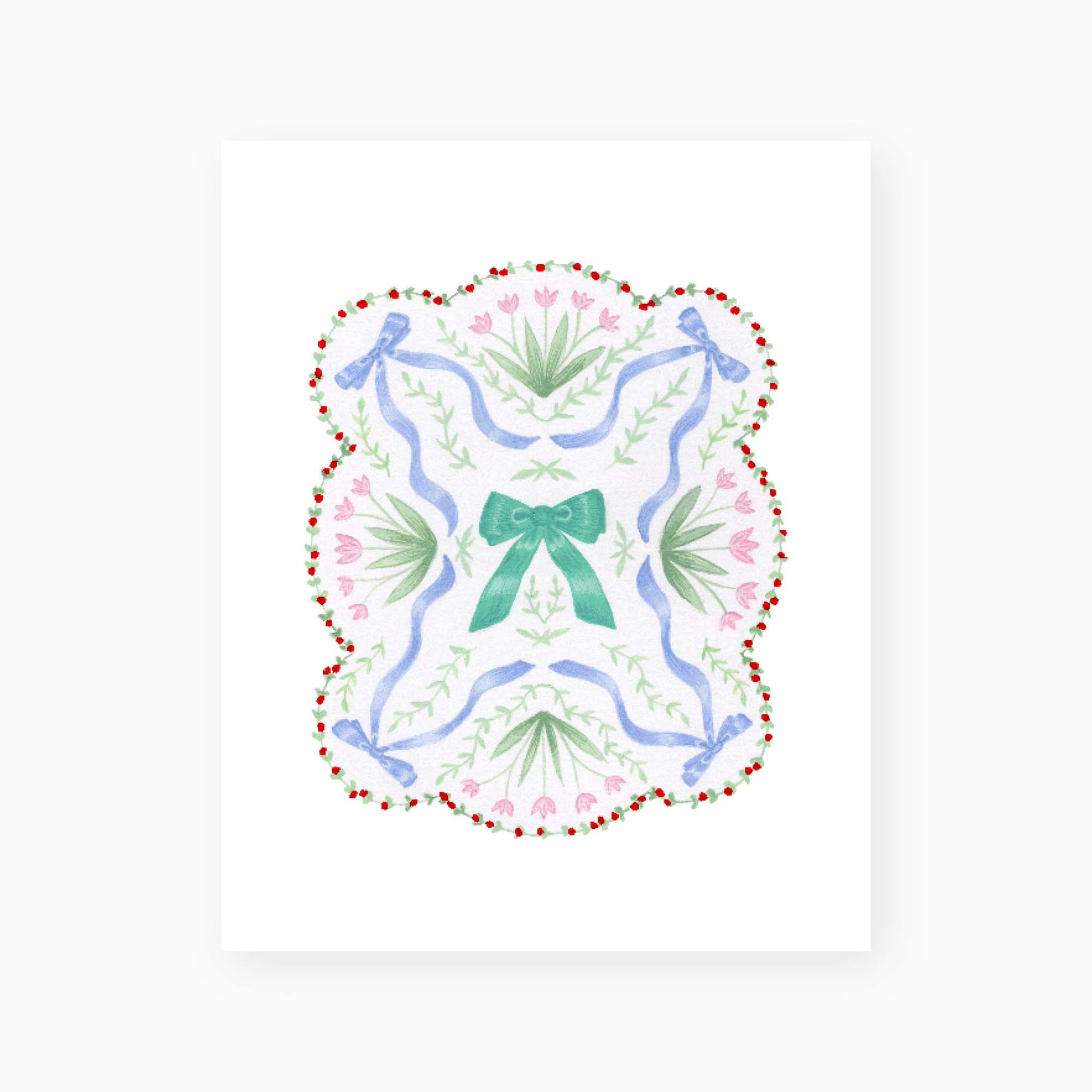 Bows & Blooms Art Print 