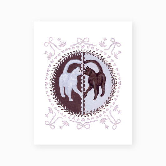 Twin Kittens Art Print