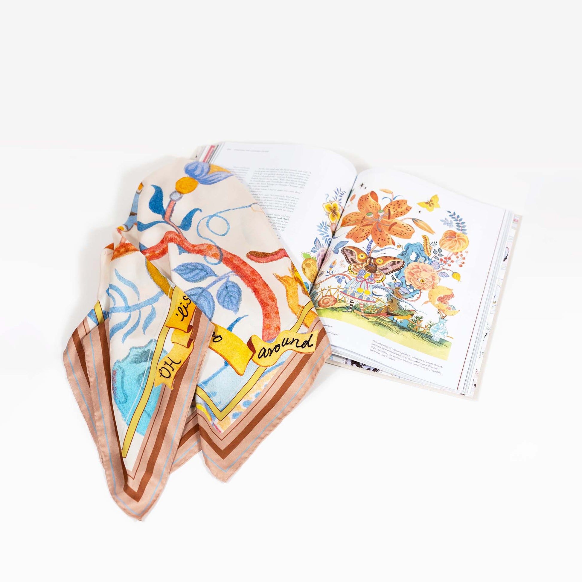 Garrulous Flowers Art Scarf