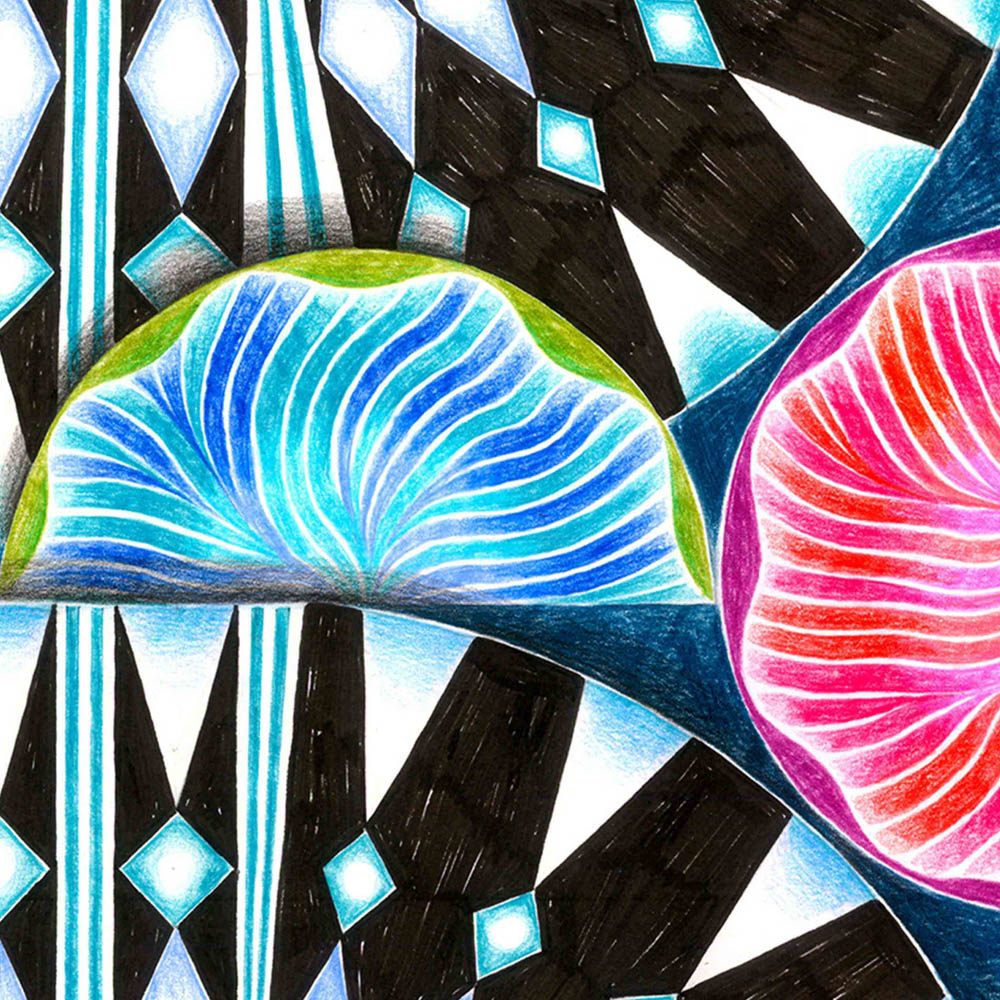 Magical Mushroom & Caterpillar by Carla Petelski 