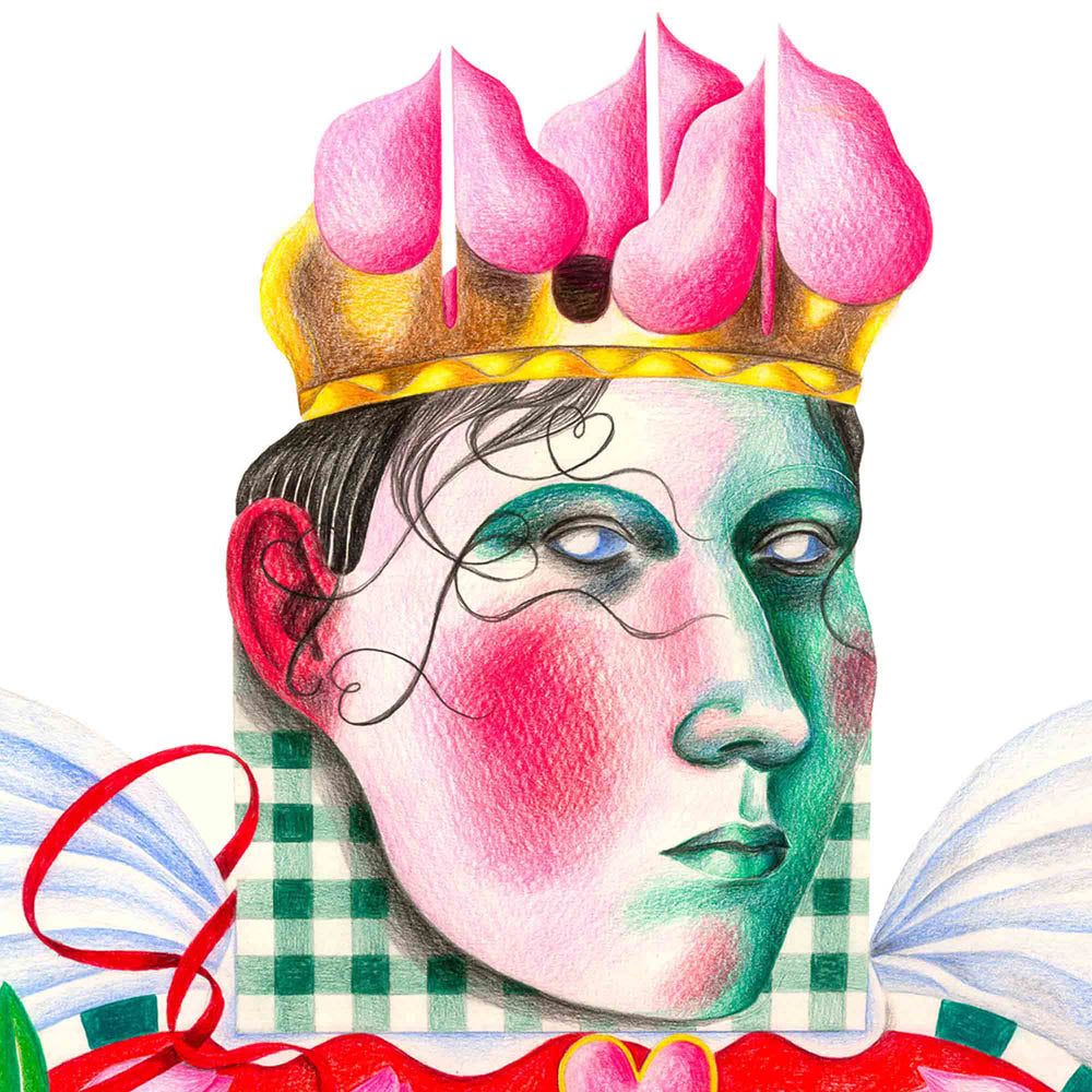 The King With A Crown Over His Wig by Carla Petelski 