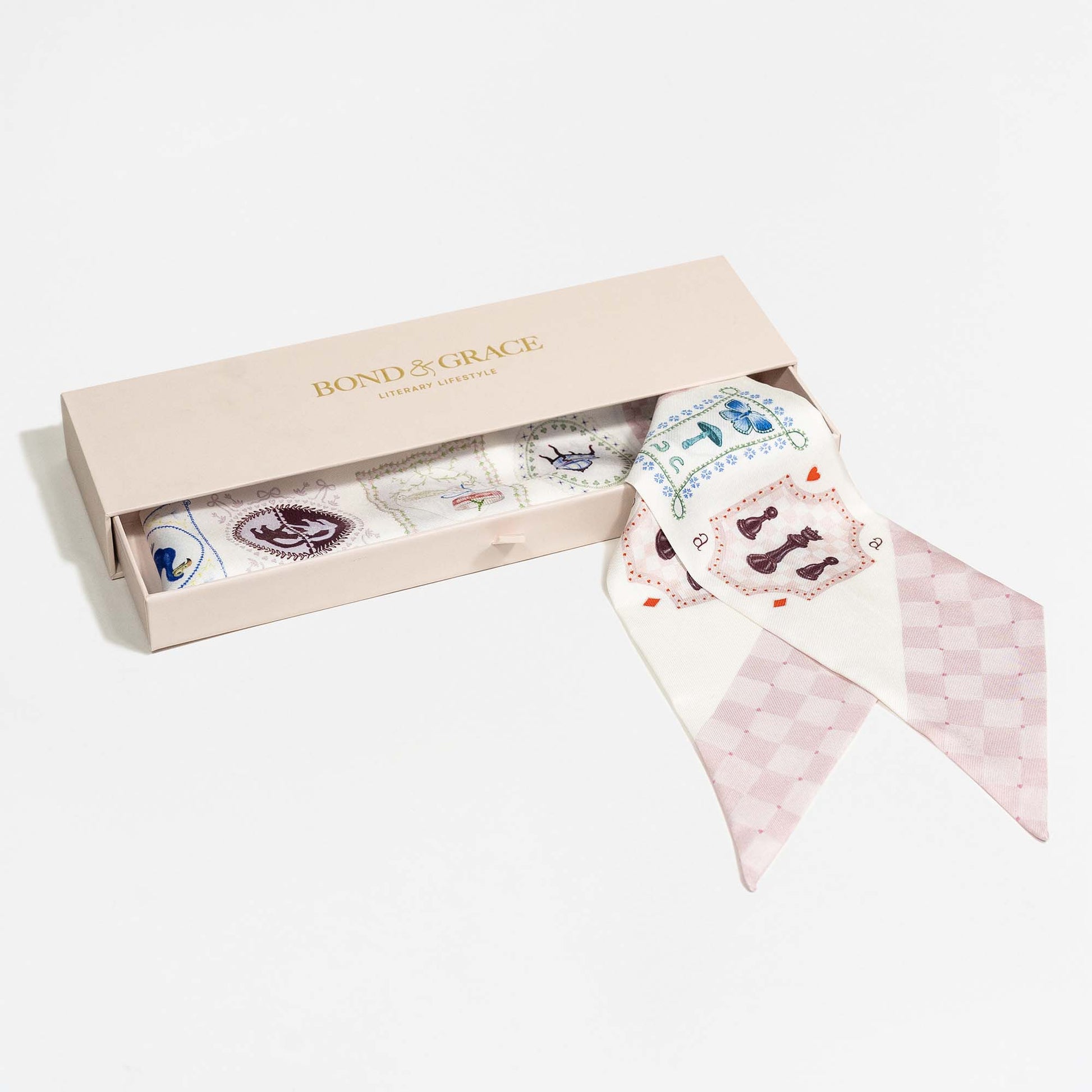 Wonderful Curiosities Silk Twilly Scarf