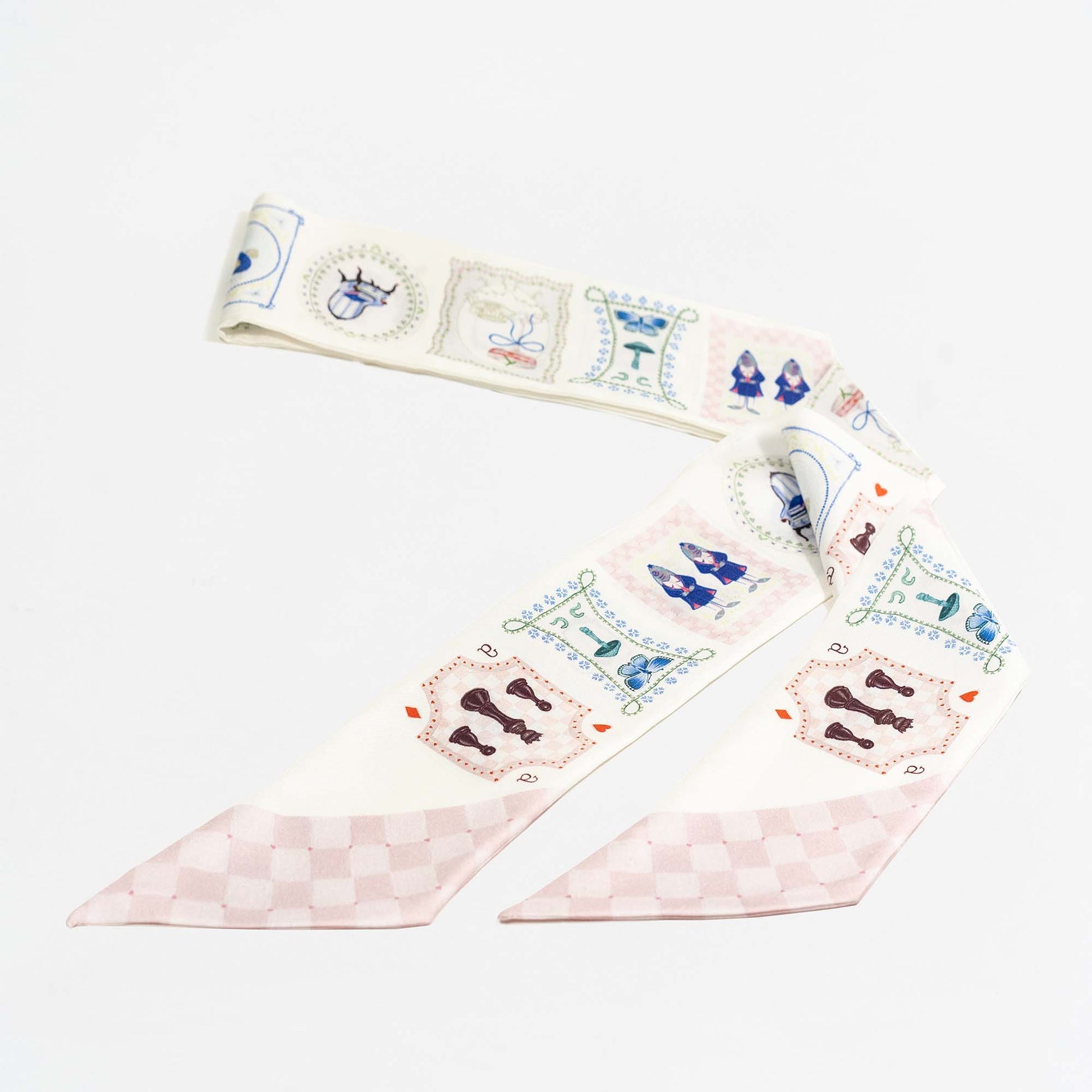 Wonderful Curiosities Silk Twilly Scarf